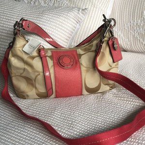 Coach Signature Stripe Demi Purse (Tags On!)